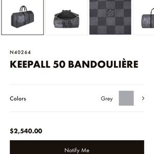 Louis Vuitton duffel bag